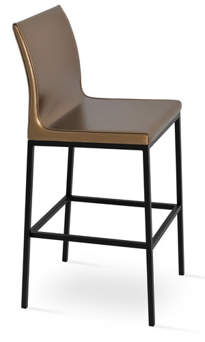 Soho Concept Polo Chair Sled Base Barstools & Counterstools – Elegant Italian Ppm Upholstery, 10-year Guarantee! Black,Gold  Soho-concept-dining-chair-09713