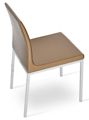 Soho Concept Polo Metal Dining Chair - Stylish Italian Design With Flexible Back, Chrome Finish & 10-year Guarantee Chrome,Gold  Soho-concept-dining-chair-05593