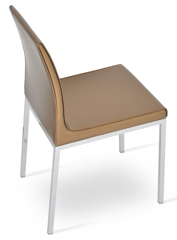 Soho Concept Polo Metal Dining Chair - Stylish Italian Design With Flexible Back, Chrome Finish & 10-year Guarantee Chrome,Gold  Soho-concept-dining-chair-05593