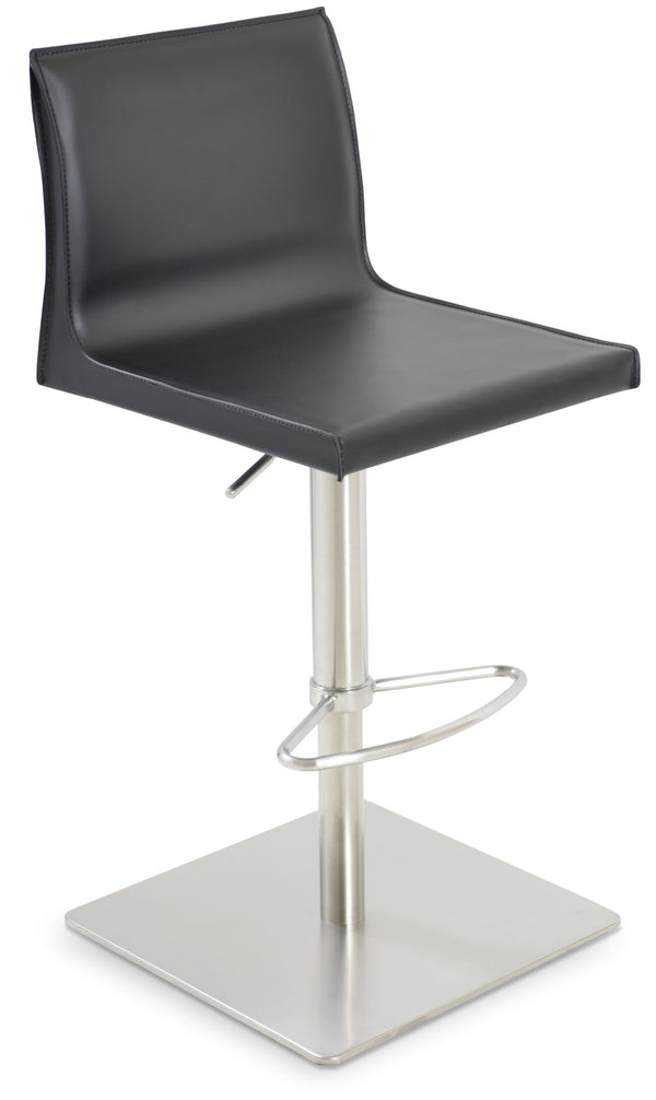 Soho Concept Polo Adjustable Barstools & Counterstools In Eco Bonded Leather - Stylish & Ergonomic Design! Black  Soho-concept-dining-chair-07118