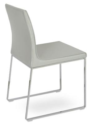 Soho Concept Polo Metal Dining Chair - Stylish Italian Design With Flexible Back, Chrome Finish & 10-year Guarantee Silver,Chrome  Soho-concept-dining-chair-05613