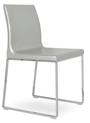 Soho Concept Polo Metal Dining Chair - Stylish Italian Design With Flexible Back, Chrome Finish & 10-year Guarantee Silver,Chrome  Soho-concept-dining-chair-05613