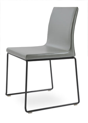 Soho Concept Polo Wire Stackable Dining Chair - Flexible Back, Brass & Beige, Durable Camira Era Fabric, 10 Year Guarantee Black,Silver  Soho-concept-dining-chair-05631