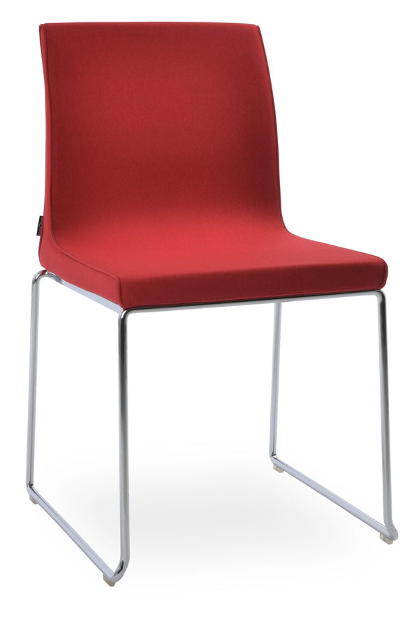 Soho Concept Polo Wire Stackable Dining Chair - Flexible Back, Brass & Beige, Durable Camira Era Fabric, 10 Year Guarantee Black,Red  Soho-concept-dining-chair-05615
