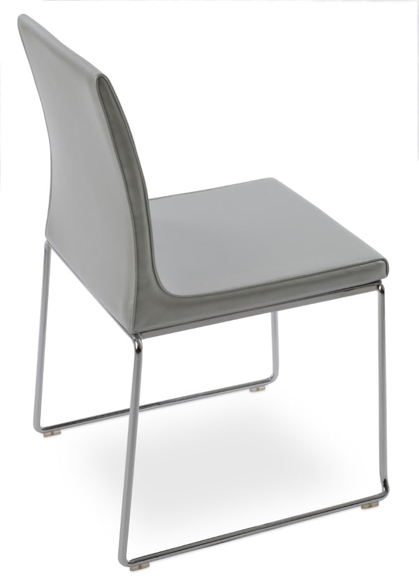 Soho Concept Polo Wire Stackable Dining Chair - Flexible Back, Brass & Beige, Durable Camira Era Fabric, 10 Year Guarantee Chrome,Silver  Soho-concept-dining-chair-05628
