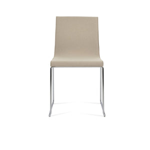 Soho Concept Polo Wire Stackable Dining Chair - Flexible Back, Brass & Beige, Durable Camira Era Fabric, 10 Year Guarantee Chrome,Beige  Soho-concept-dining-chair-05623
