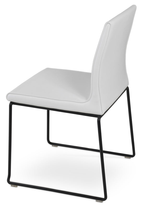 Soho Concept Polo Wire Stackable Dining Chair - Flexible Back, Brass & Beige, Durable Camira Era Fabric, 10 Year Guarantee Black,White  Soho-concept-dining-chair-05637