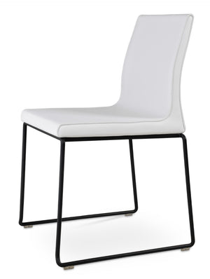 Soho Concept Polo Wire Stackable Dining Chair - Flexible Back, Brass & Beige, Durable Camira Era Fabric, 10 Year Guarantee Black,White  Soho-concept-dining-chair-05637