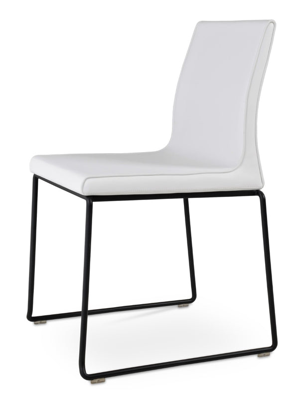 Soho Concept Polo Wire Stackable Dining Chair - Flexible Back, Brass & Beige, Durable Camira Era Fabric, 10 Year Guarantee Black,White  Soho-concept-dining-chair-05637