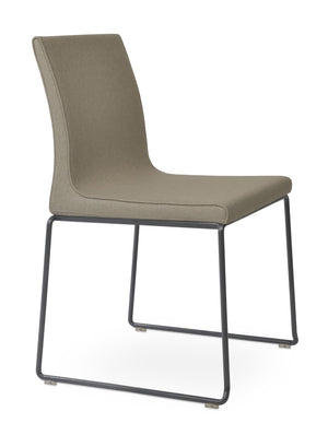 Soho Concept Polo Wire Stackable Dining Chair In Red With Camira Era Fabric - 10 Year Guarantee, Chrome Frame Grey,Beige  Soho-concept-dining-chair-05634