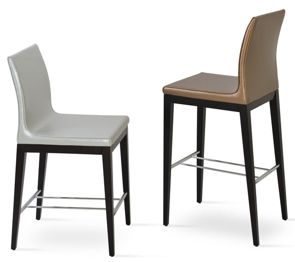 Soho Concept Polo Wood Barstools & Counterstools – Elegant Upholstery, Solid Walnut Base, 10-year Guarantee! Silver,Gold  Soho-concept-dining-chair-09717