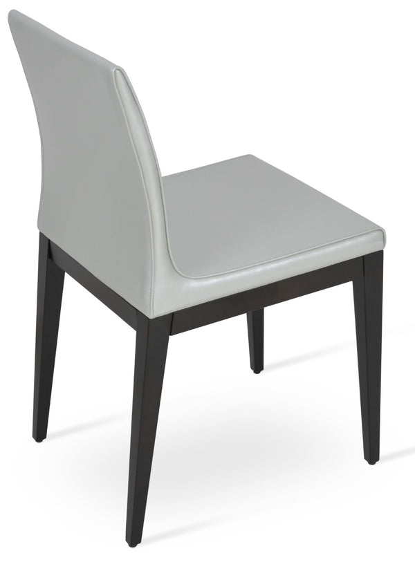 Soho Concept Polo Wood Dining Chair - Elegant Italian Design With Flexible Back, Camira Fabric, 10-year Warranty Silver  Soho-concept-dining-chair-05651