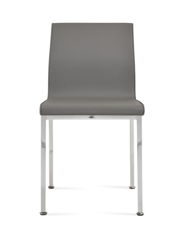 Soho Concept Polo Metal Dining Chair - Stylish Italian Design With Flexible Back, Chrome Finish & 10-year Guarantee Chrome,Grey  Soho-concept-dining-chair-05546