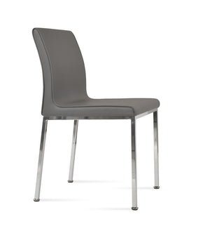 Soho Concept Polo Metal Dining Chair - Stylish Italian Design With Flexible Back, Chrome Finish & 10-year Guarantee Chrome,Grey  Soho-concept-dining-chair-05546