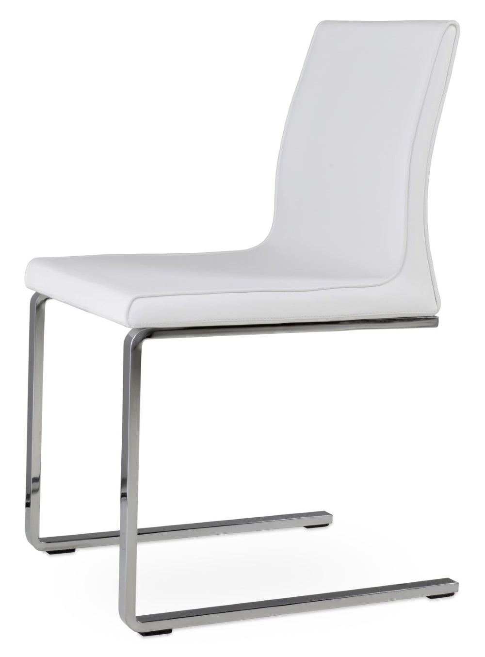 Soho Concept Polo Flat Chair - Stylish Dining Chair With Flexible Back, Camira Era Fabric, 10-year Guarantee, White White  Soho-concept-dining-chair-05567