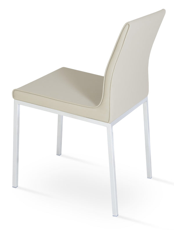 Soho Concept Polo Metal Dining Chair - Stylish Italian Design With Flexible Back, Chrome Finish & 10-year Guarantee Chrome  Soho-concept-dining-chair-05590