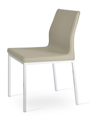 Soho Concept Polo Metal Dining Chair - Stylish Italian Design With Flexible Back, Chrome Finish & 10-year Guarantee Chrome  Soho-concept-dining-chair-05590
