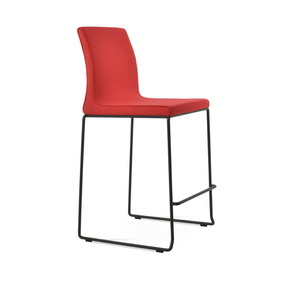 Soho Concept Polo Stackable Barstools & Counterstools – Modern Design, Durable Steel, 5-10 Year Guarantees! Black,Red  Soho-concept-dining-chair-07113