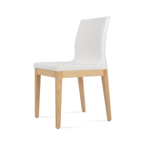 Soho Concept Polo Wood Dining Chair - Elegant Italian Design With Flexible Back, Camira Fabric, 10-year Warranty Ash,Natural,White  Soho-concept-dining-chair-05657