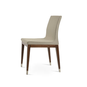 Soho Concept Polo Wood Dining Chair In Camira Era Fabric - Stylish Beige, Ash, Natural Finish With 10-year Guarantee! Walnut,Chrome,Beige  Soho-concept-dining-chair-05647