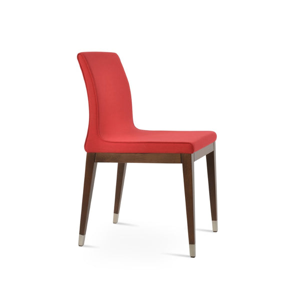 Soho Concept Polo Wood Dining Chair In Camira Era Fabric - Stylish Beige, Ash, Natural Finish With 10-year Guarantee! Walnut,Chrome,Red  Soho-concept-dining-chair-05641