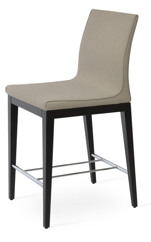 Soho Concept Polo Wood Barstools & Counterstools – Elegant Upholstery, Solid Walnut Base, 10-year Guarantee! Beige  Soho-concept-dining-chair-09685