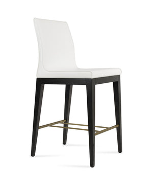 Soho Concept Polo Wood Barstools & Counterstools – Elegant Upholstery, Solid Walnut Base, 10-year Guarantee! Ash,Black,Brass,White  Soho-concept-dining-chair-09679