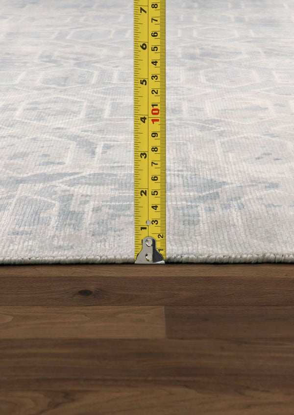 Pasargad Home Beverly Collection Hand-loomed Grey Silk Rug - Modern Elegance For Your Decor   Pop-8402 10x14