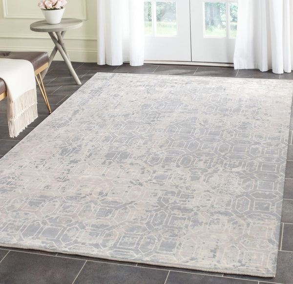 Pasargad Home Beverly Collection Hand-loomed Grey Silk Rug - Modern Elegance For Your Decor   Pop-8402 10x14