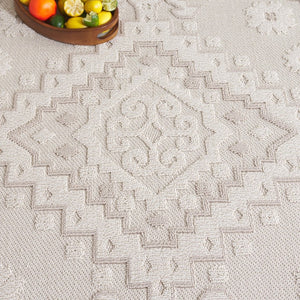 Safavieh Paros Ivory Medallion Area Rug Power Loomed Polypropylene for Living or Dining Rooms 8' x 10' POS104A-8