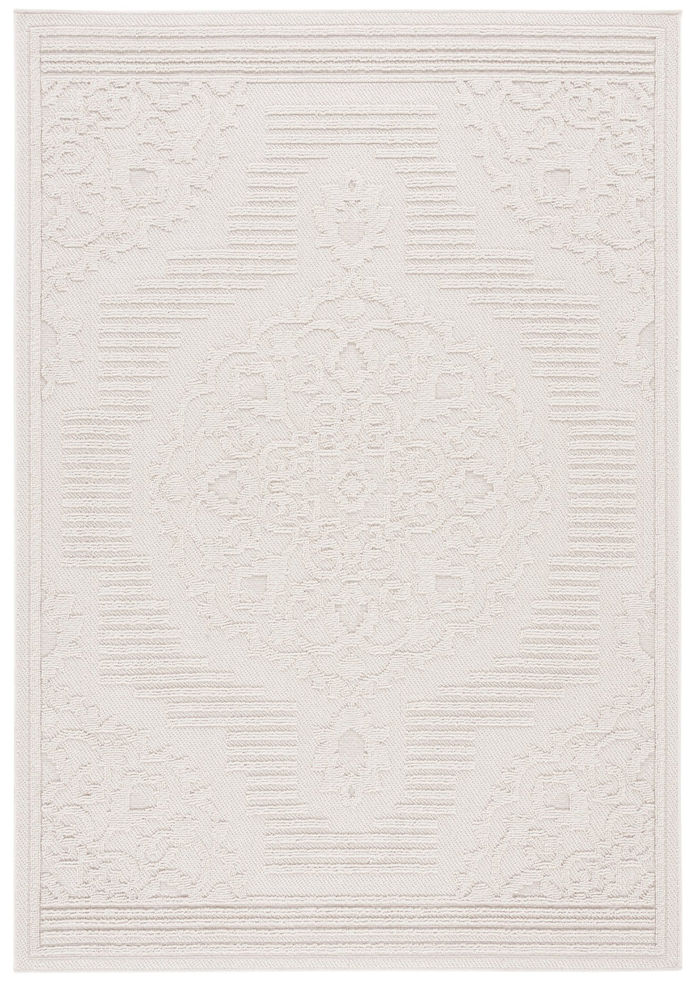 Safavieh Paros Elegant Medallion Area Rug - Timeless Floral Design For Luxury Living Spaces, Durable & Chic Ivory Polypropylene Pos106a-27