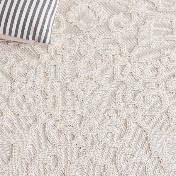 Safavieh Paros Ivory Medallion Area Rug Power Loomed Polypropylene for Living and Dining Rooms 9' x 12' POS106A-9