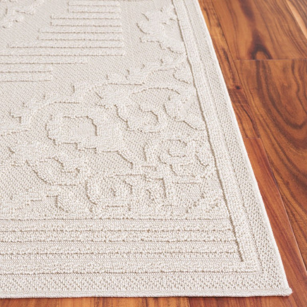 Safavieh Paros Ivory Medallion Area Rug Power Loomed Polypropylene for Living and Dining Rooms 9' x 12' POS106A-9