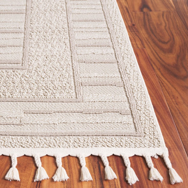 Safavieh Paros Ivory Power-Loomed Turkish Area Rug with Tassel Edges for Living Rooms 9' x 12' POS108A-9