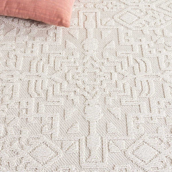 Safavieh Paros Ivory Geometric Area Rug Power Loomed Turkish Polypropylene for Living Rooms 9' x 12' POS110A-9