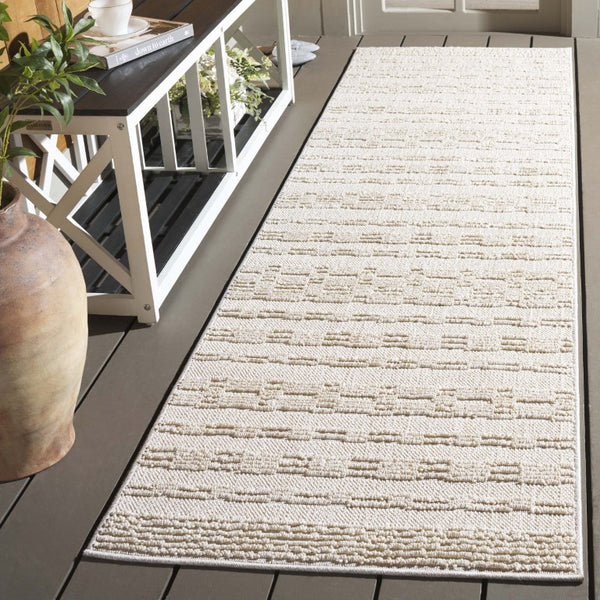 Safavieh Paros Geometric Ivory Polypropylene Runner Rug for Hallways and Entryways 2'-3" x 8'-0" POS112A-28