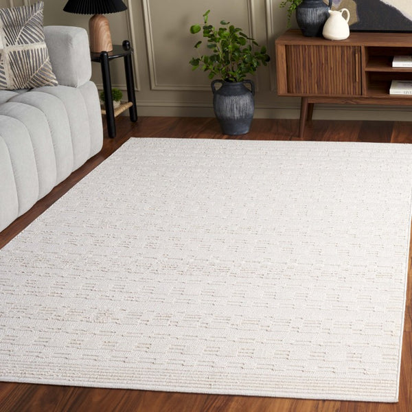 Safavieh Paros Geometric Ivory Polypropylene Runner Rug for Hallways and Entryways 5'-3" x 7'-6" POS112A-5