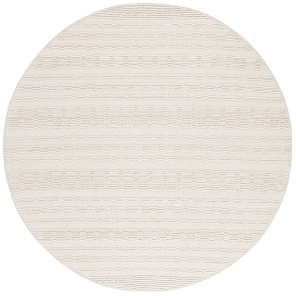 Safavieh Paros Geometric Ivory Polypropylene Runner Rug for Hallways and Entryways 6'-7" x 6'-7" - Round POS112A-7R