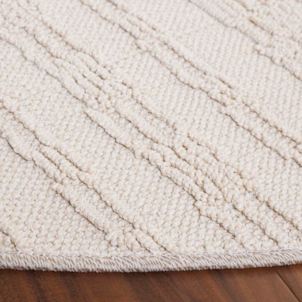 Safavieh Paros Geometric Ivory Polypropylene Runner Rug for Hallways and Entryways 6'-7" x 6'-7" - Round POS112A-7R