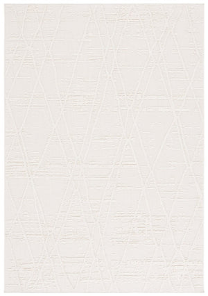 Safavieh Paros Ivory Geometric Runner Power Loomed Polypropylene Rug for Modern Hallways 5'-3" x 7'-6" POS114A-5