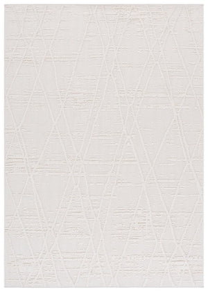 Safavieh Paros Ivory Geometric Runner Power Loomed Polypropylene Rug for Modern Hallways 5'-3" x 7'-6" POS114A-5