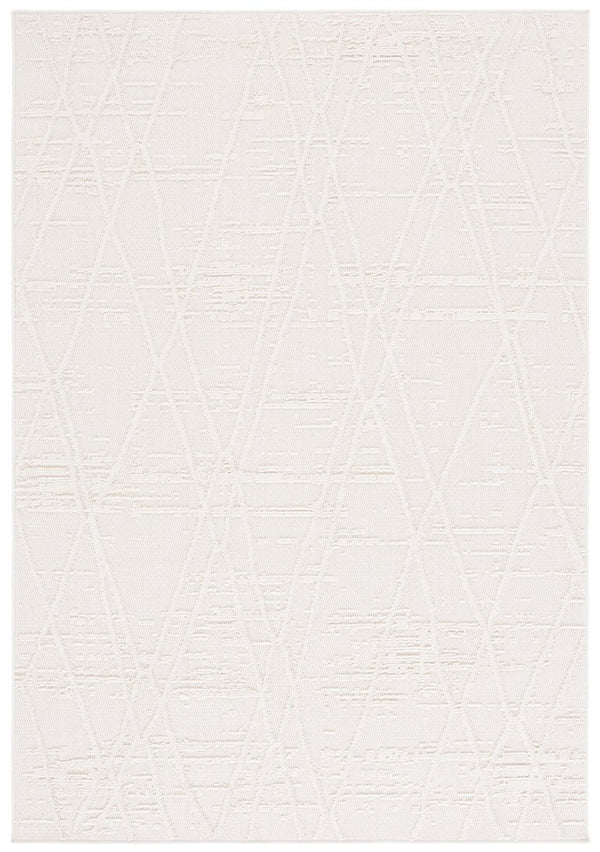 Safavieh Paros Ivory Geometric Runner Power Loomed Polypropylene Rug for Modern Hallways 6'-7" x 8'-7" POS114A-6