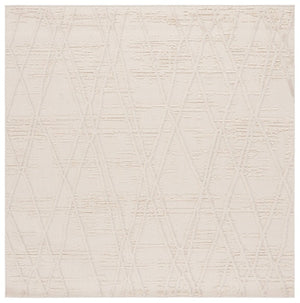 Safavieh Paros Ivory Geometric Runner Power Loomed Polypropylene Rug for Modern Hallways 6'-7" x 6'-7" (Square) POS114A-7SQ