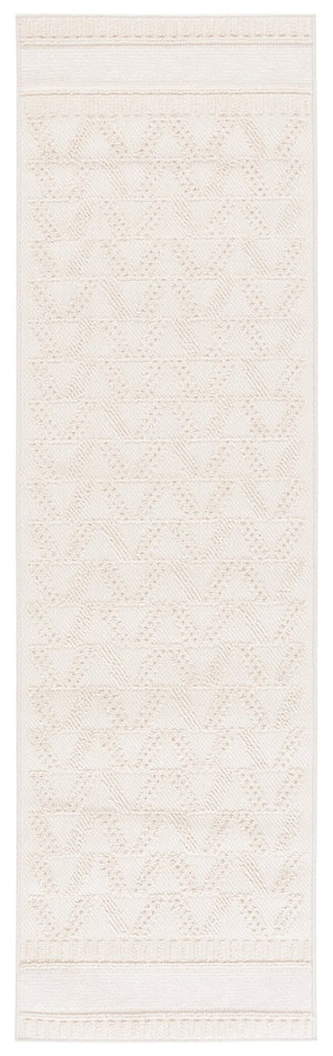Safavieh Paros Ivory Geometric Runner Rug Power Loomed Polypropylene for Hallways and Entryways Off-White 2'-3" x 8'-0" POS116A-28