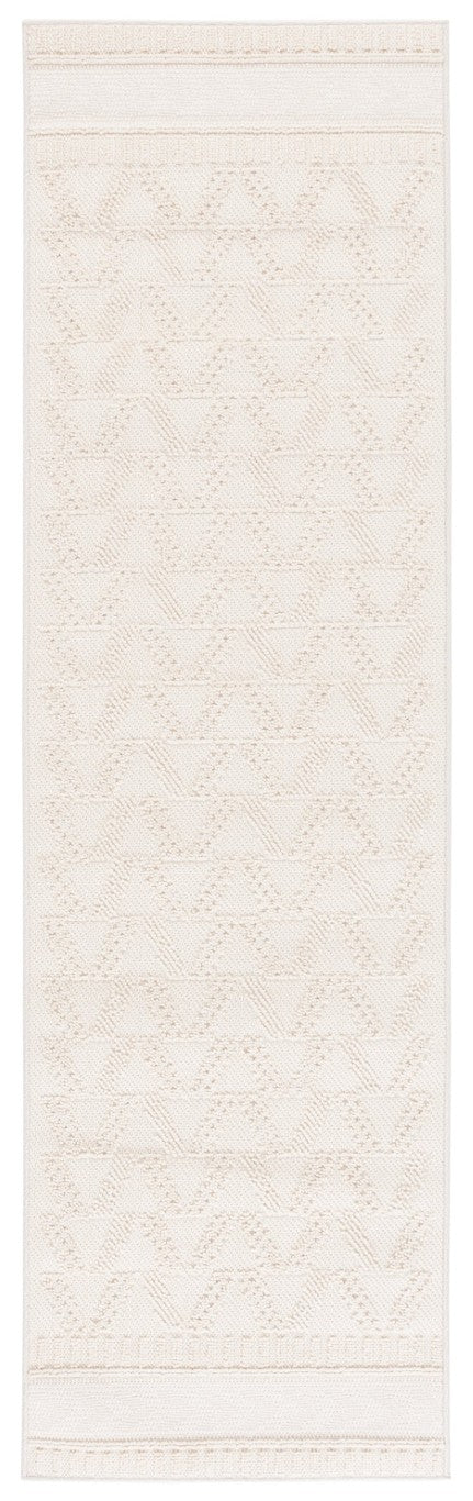Safavieh Paros Ivory Geometric Runner Rug Power Loomed Polypropylene for Hallways and Entryways Off-White 2'-3" x 8'-0" POS116A-28