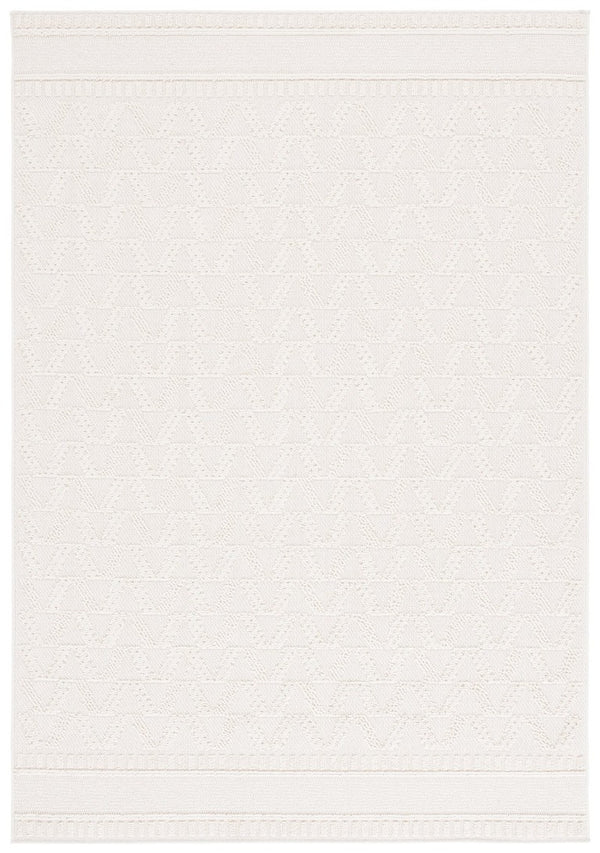 Safavieh Paros Ivory Geometric Runner Rug Power Loomed Polypropylene for Hallways and Entryways Off-White 5'-3" x 7'-6" POS116A-5