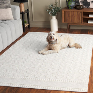 Safavieh Paros Solid Ivory Polypropylene Area Rug Low Pile Neutral Foundation for Any Room POS116A-6
