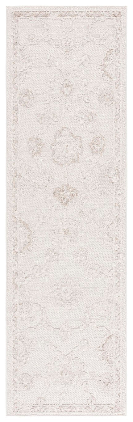 Safavieh Paros Ivory Oriental Hallway Runner Power Loomed Polypropylene Low Pile Turkish Rug 2'-3" x 8'-0" POS118A-28