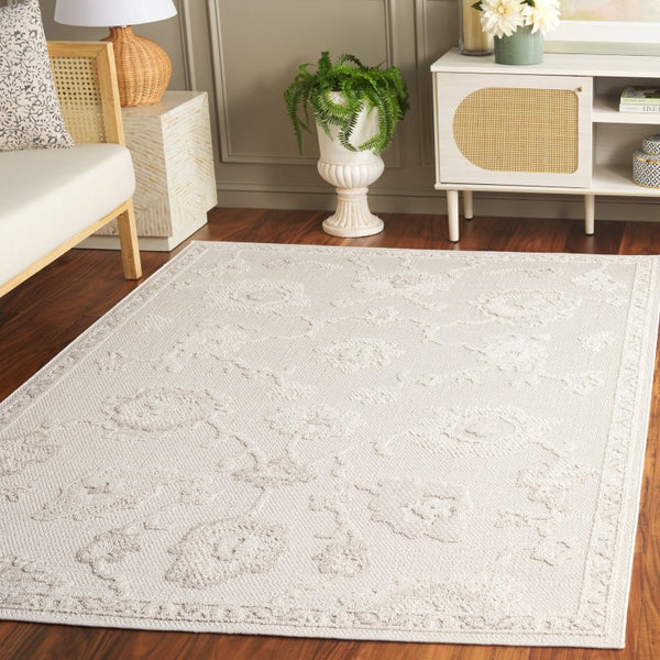 Safavieh Paros Power Loomed Ivory Polypropylene Area Rug Low Pile Neutral Living Room Floor POS118A-6