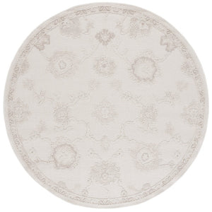 Safavieh Paros Ivory Oriental Hallway Runner Power Loomed Polypropylene Low Pile Turkish Rug 6'-7" x 6'-7" - Round POS118A-7R